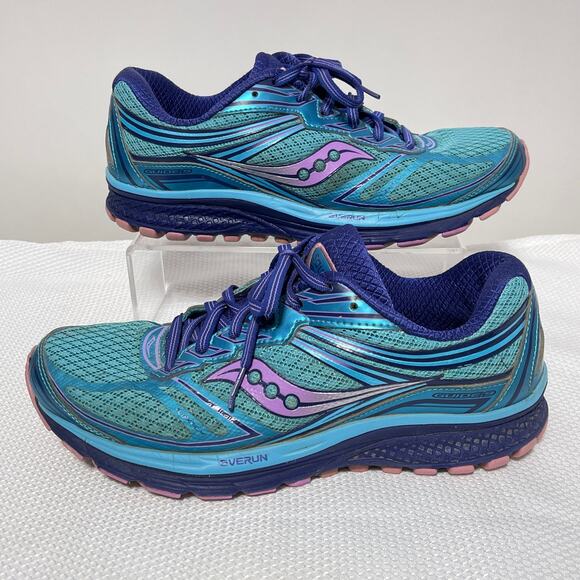 Saucony Shoes - Saucony Everun Guide 9 Shoes Womens Size 9 Running Blue S10295-5 Low Top Sneaker